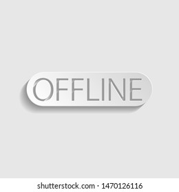 Offline sign. Paper style icon. Illustration.