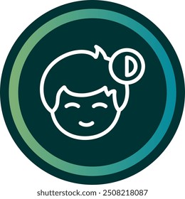 Offline status indicator Line double Gredient Circle Vector Icon Design