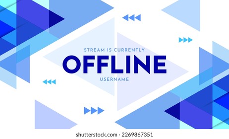 Banner de tono de torsión sin conexión. Fondo de streaming sin conexión del salvapantallas. Moderna plantilla de superposición de pantalla de juegos sin conexión. Ilustración vectorial.