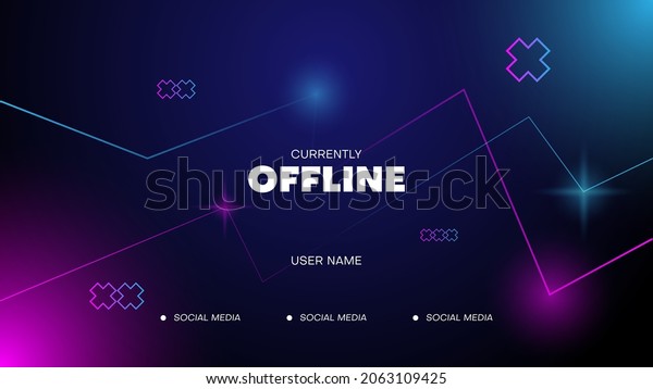 Offline Streaming Background Lightgaming Streaming Banner Stock Vector ...