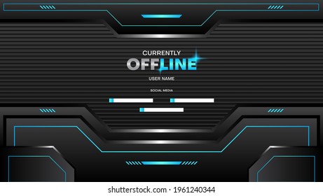 offline streaming banner background design template