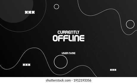 offline streaming banner background with geometric shapes composition