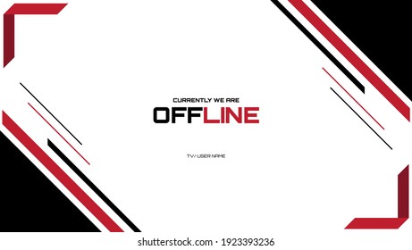 Offline Streaming banner background with red and black color