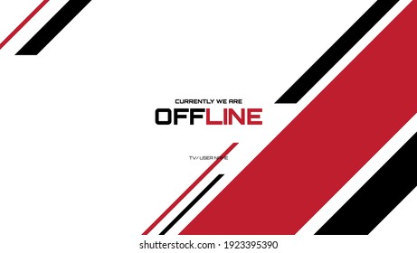 Offline Streaming Banner Background With Red And Black