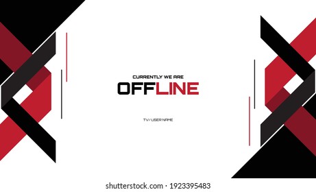 offline streaming banner background with red and black
