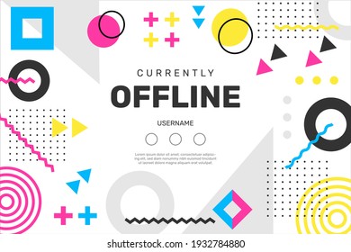 Offline Twitch Banner Template. - Vector.
