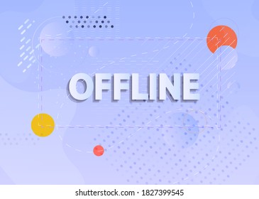 Offline-Twitter-Memphis-Design, Vektorhintergrund