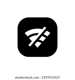 Offline wifi icon vector. Failure wireless network sign symbol