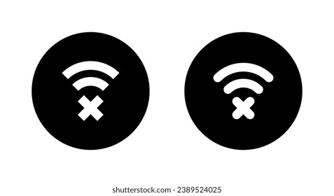 Offline, wifi network disconnected icon vector