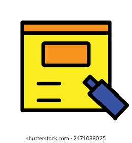 OffPage Optimization Vector Line Filled Icon Design