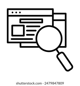 Off-Page SEO icon line vector illustration