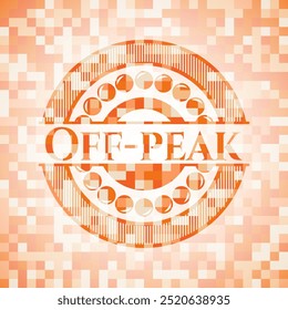 Off-peak abstract orange mosaic emblem 