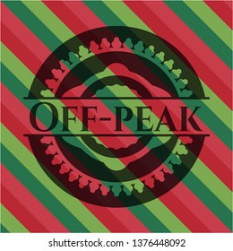 Off-peak christmas style emblem.