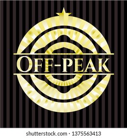 Off-peak gold shiny badge
