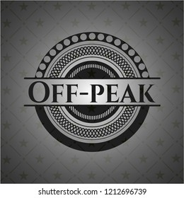 Off-peak realistic black emblem