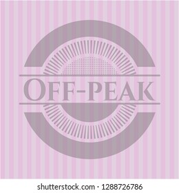 Off-peak retro pink emblem