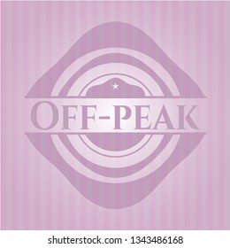 Off-peak retro style pink emblem
