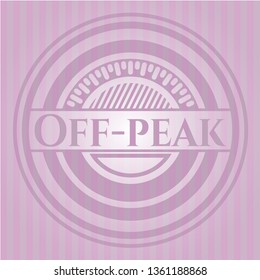 Off-peak vintage pink emblem