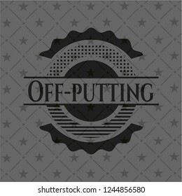 Off-putting retro style black emblem
