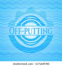 Off-putting water wave emblem.