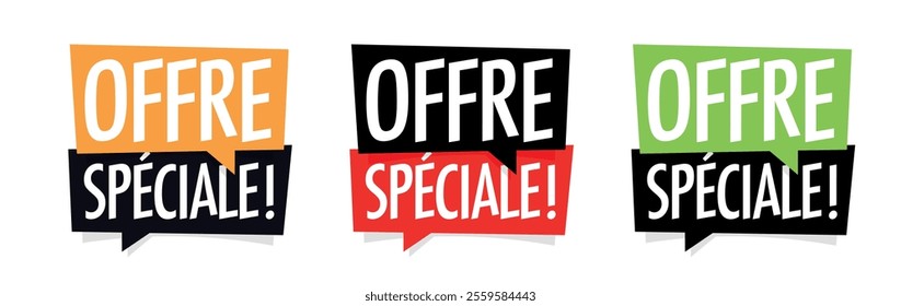 Offre spéciale, Special offer in French