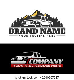 offroad 4x4 pickup truck adventure logo
