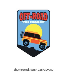 off-road 4x4 suv car logo, emblems and insignia. vector illustration