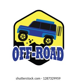 off-road 4x4 suv car logo, emblems and insignia. vector illustration