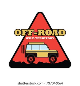 off-road 4x4 suv car logo, emblems and insignia. vector illustration