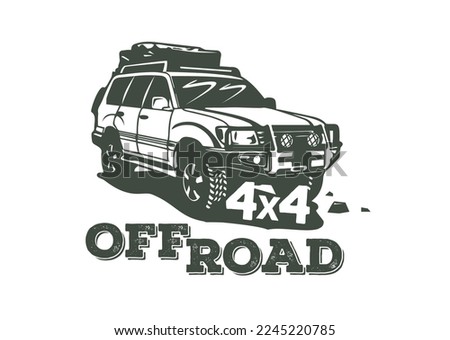 Off-Road 4x4 vehicle logo concept 