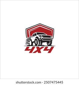 Off-Road 4x4 Vehicle Logo. This logo is likely used to represent a brand or organization related to off-road vehicles, adventure, or automotive services.