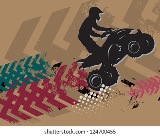 Off-road absctract background, vector illustration