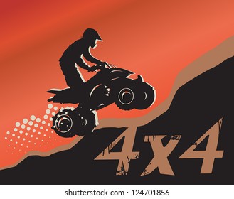 Off-road absctract background, vector illustration