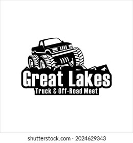 Offroad adventure 4x4 logo vector
