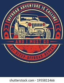 Offroad adventure is calling t-shirt design for offroad lovers