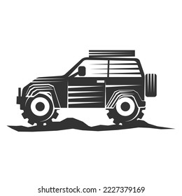 Logotipo de coche de aventura fuera de carretera Icono Ilustración Identidad de marca