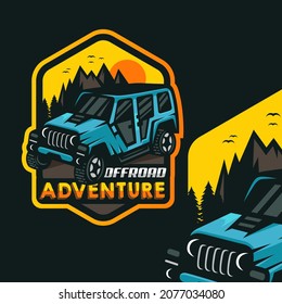 Offroad Adventure Emblem Logo Mark