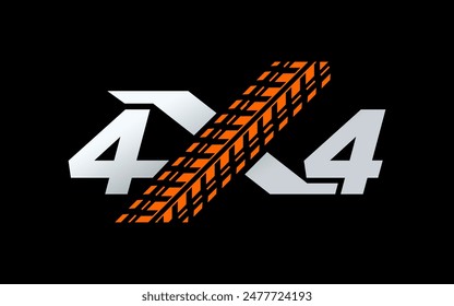 Offroad adventure logo design. Automotive 4x4 offroad logo template. Letter wheel vector