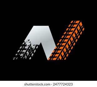 Offroad adventure logo design. Automotive 4x4 offroad logo template. Letter wheel vector