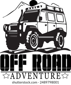 Offroad Adventure t shirt illustration,vector