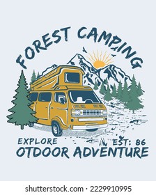 Offroad adventure vehicle logo design, perfect for adventure club tshirt design