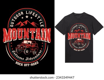 Off-road Adventure vehicle solid color jeep car and vector design illustration print for boy t-shirt, Outdoor lifestyle mountain extreme adventure rock offroad, 4x4 offroad