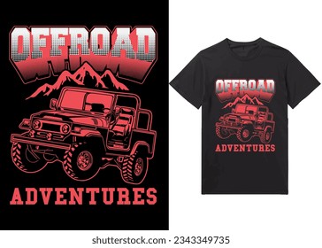 Off-road Adventure vehicle solid color jeep car and vector design illustration print for boy t-shirt, Offroad Adventures, 4x4 offroad
