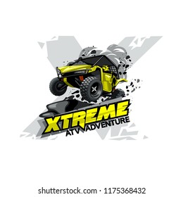Off-Road ATV Buggy Logo, Extreme adventure.