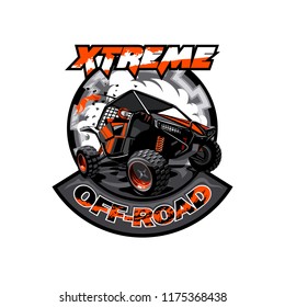 Offroad ATV Buggy Logo, Extreme Abenteuer.