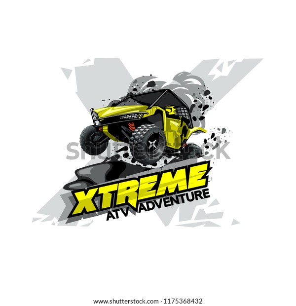 Off-Road ATV Buggy\
Logo, Extreme\
adventure.