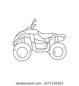 Off-Road Beast: A Minimalist Line Drawing Vector Design Capturing the Raw Power and Rugged Engineering of a off-road vehicle, Featuring Aggressive Suspension Lift, Oversized All-Terrain Tires. 