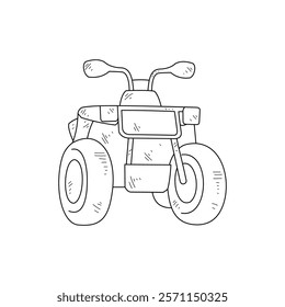 Off-Road Beast: A Minimalist Line Drawing Vector Design Capturing the Raw Power and Rugged Engineering of a off-road vehicle, Featuring Aggressive Suspension Lift, Oversized All-Terrain Tires. 