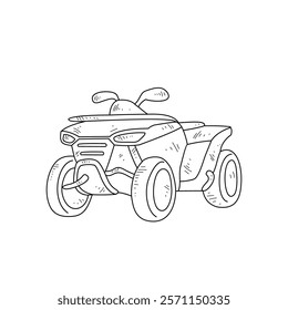 Off-Road Beast: A Minimalist Line Drawing Vector Design Capturing the Raw Power and Rugged Engineering of a off-road vehicle, Featuring Aggressive Suspension Lift, Oversized All-Terrain Tires. 