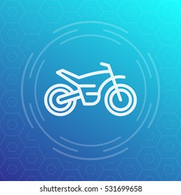 offroad bike, motorcycle icon in linear style